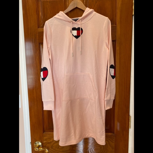 ❤️Tommy Hilfiger NWT Heart Hoodie Dress S - Picture 12 of 13
